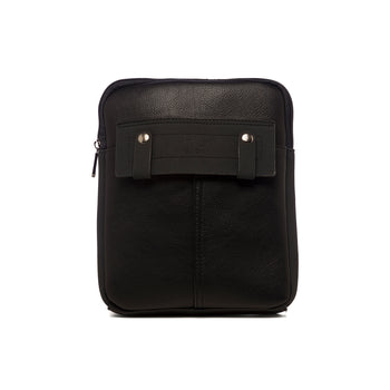 Borsello nero con tasca frontale Romeo Gigli, Borse e accessori Uomo, SKU b523000244, Immagine 0